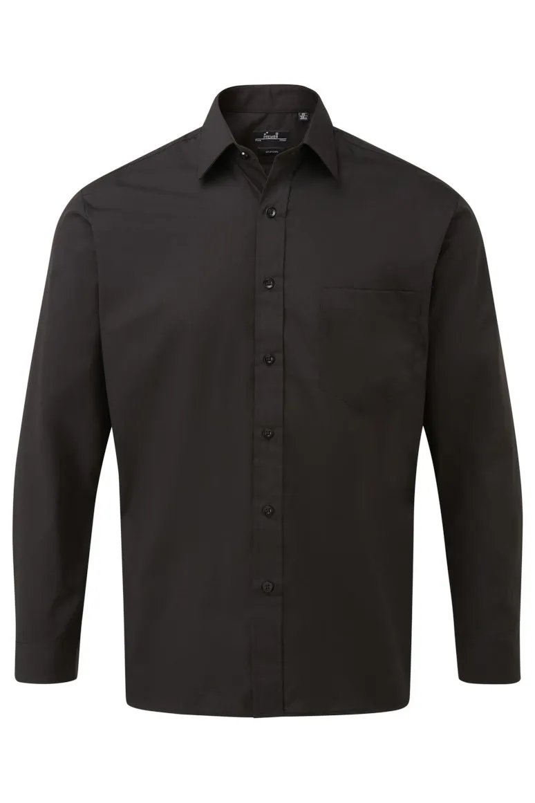 Premier Popeline Langarmhemd Herren AUSLAUFMODELL