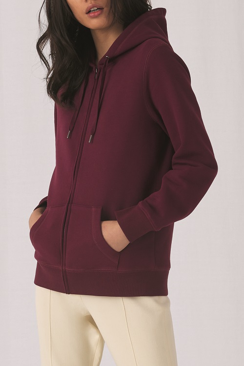 B&C QUEEN Zip-Kapuzen-Hoodie