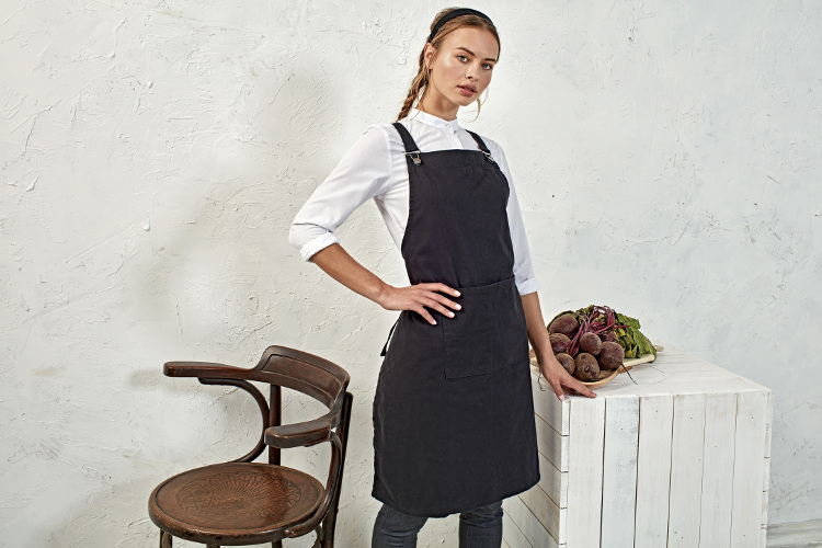 Premier Barista-Latzschürze mit gekreuztem Rücken