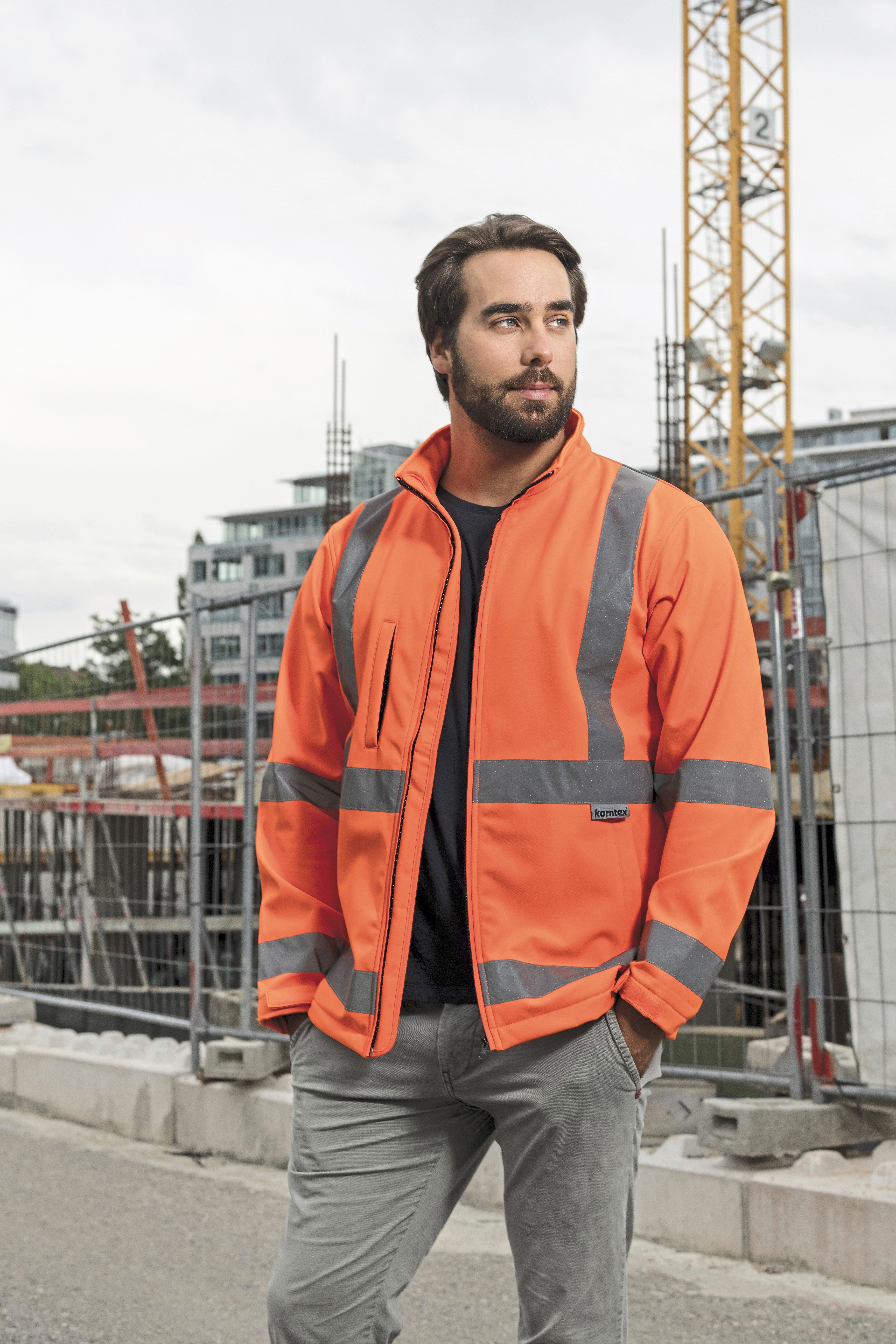 Korntex Hi-Vis Safety Softshell Jacket Turku