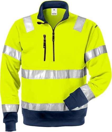 HIGH VIS ZIPPER-SWEATSHIRT KL. 3 728 SHV