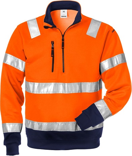 HIGH VIS ZIPPER-SWEATSHIRT KL. 3 728 SHV