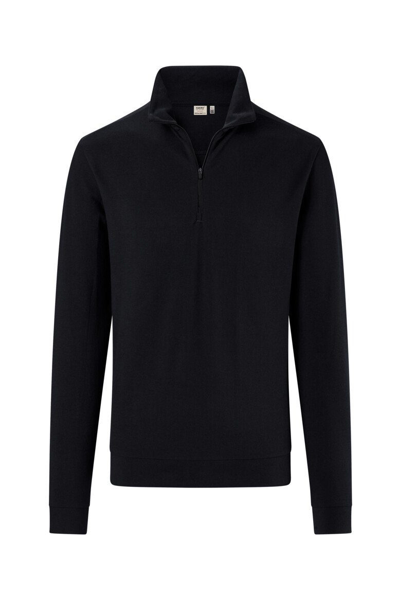 HAKRO Zip-Longsleeve Unisex PIQUÉ MIKRALINAR® ECO